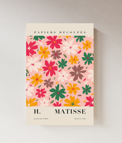 Flower Market Print | Bright Floral | Matisse Art Exhibition Poster