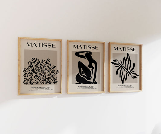 Henri Matisse Neutral Prints | Gallery Wall | Set of 3