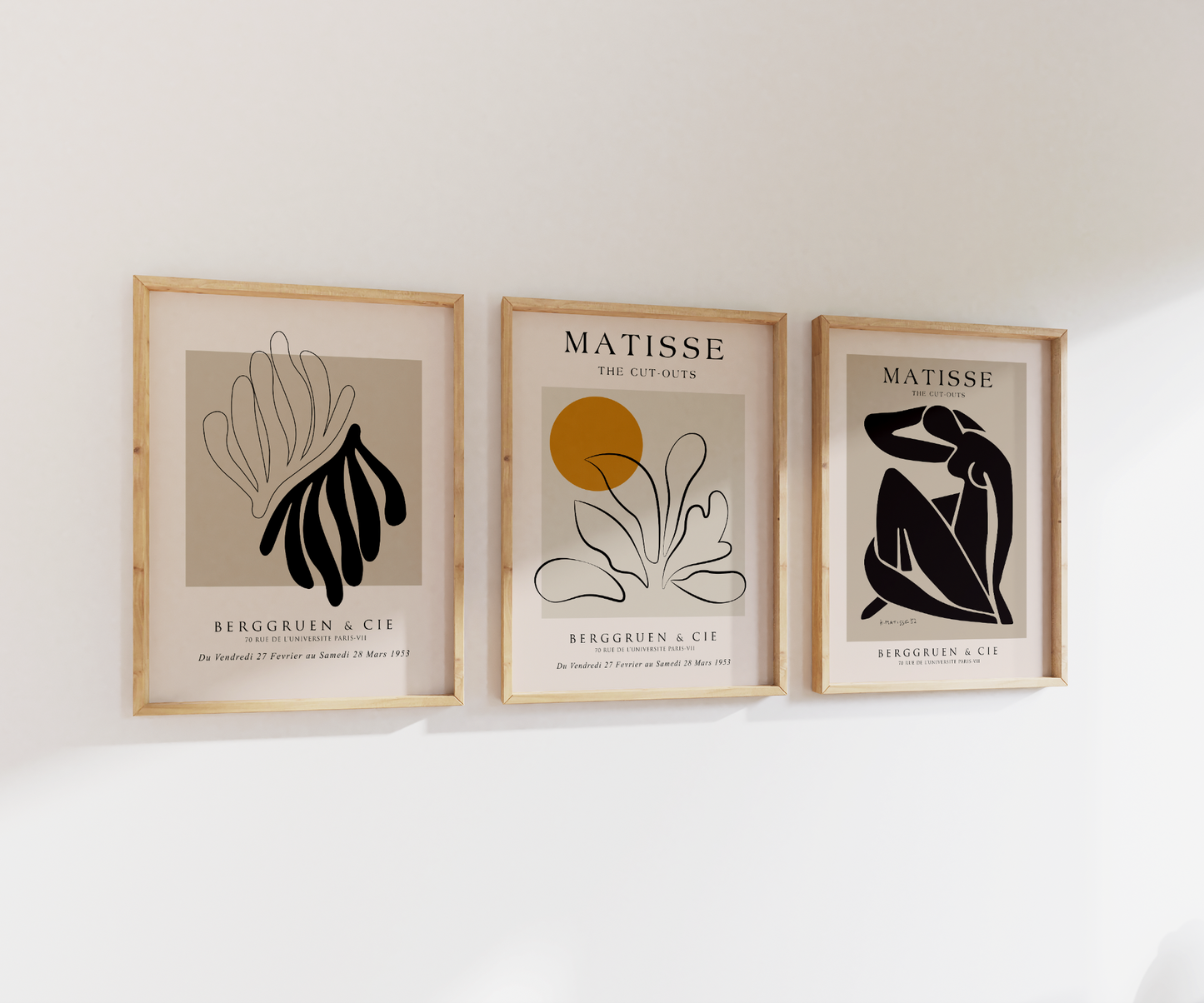 Henri Matisse Beige Print Set | Gallery Wall | Set of 3