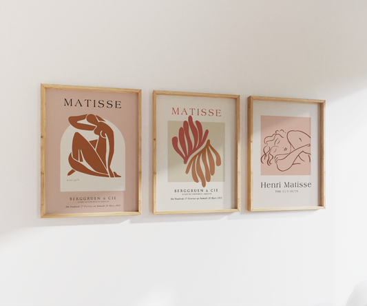 Henri Matisse Print Set | Pink Tones | Gallery Wall | Set of 3