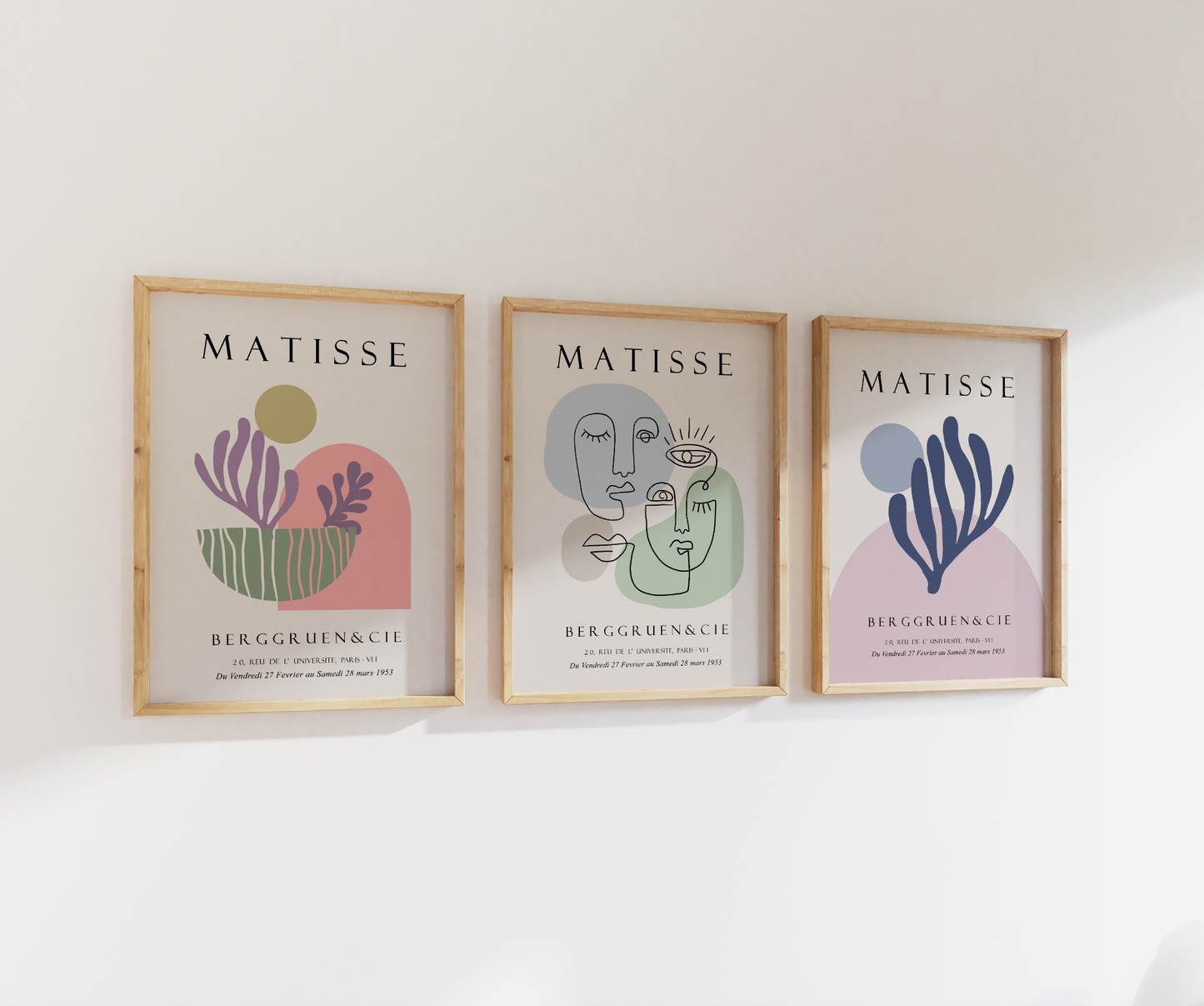 Henri Matisse Pastel Print Set | Gallery Wall | Set of 3