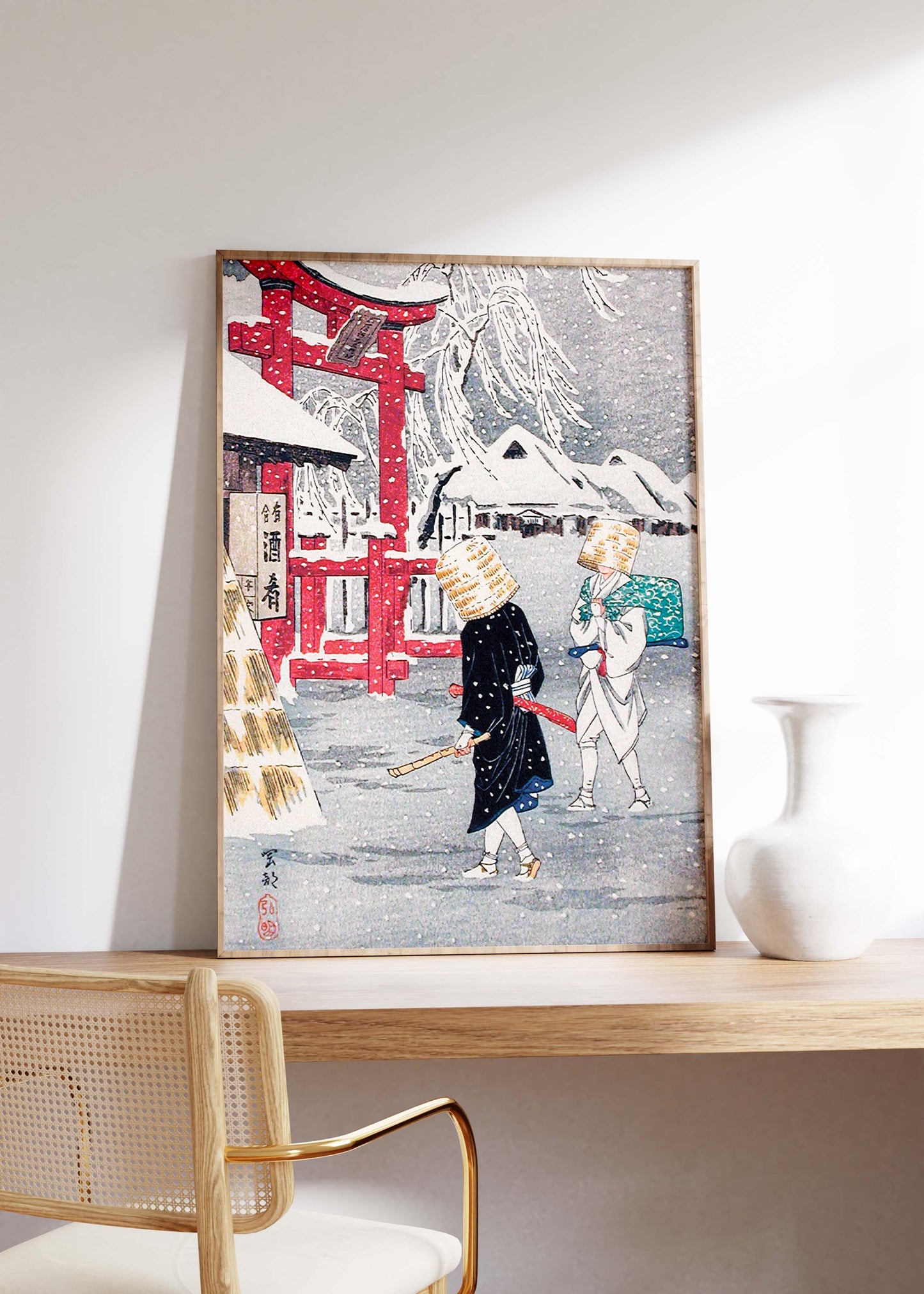 Okabe in Snow (1925–1926) | Hiroaki Takahashi | Japanese Wall Art
