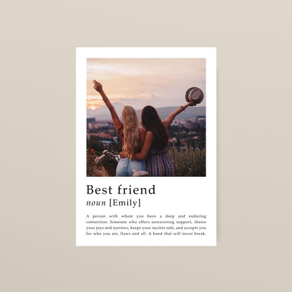 Personalised 'Best Friend' Definition Print