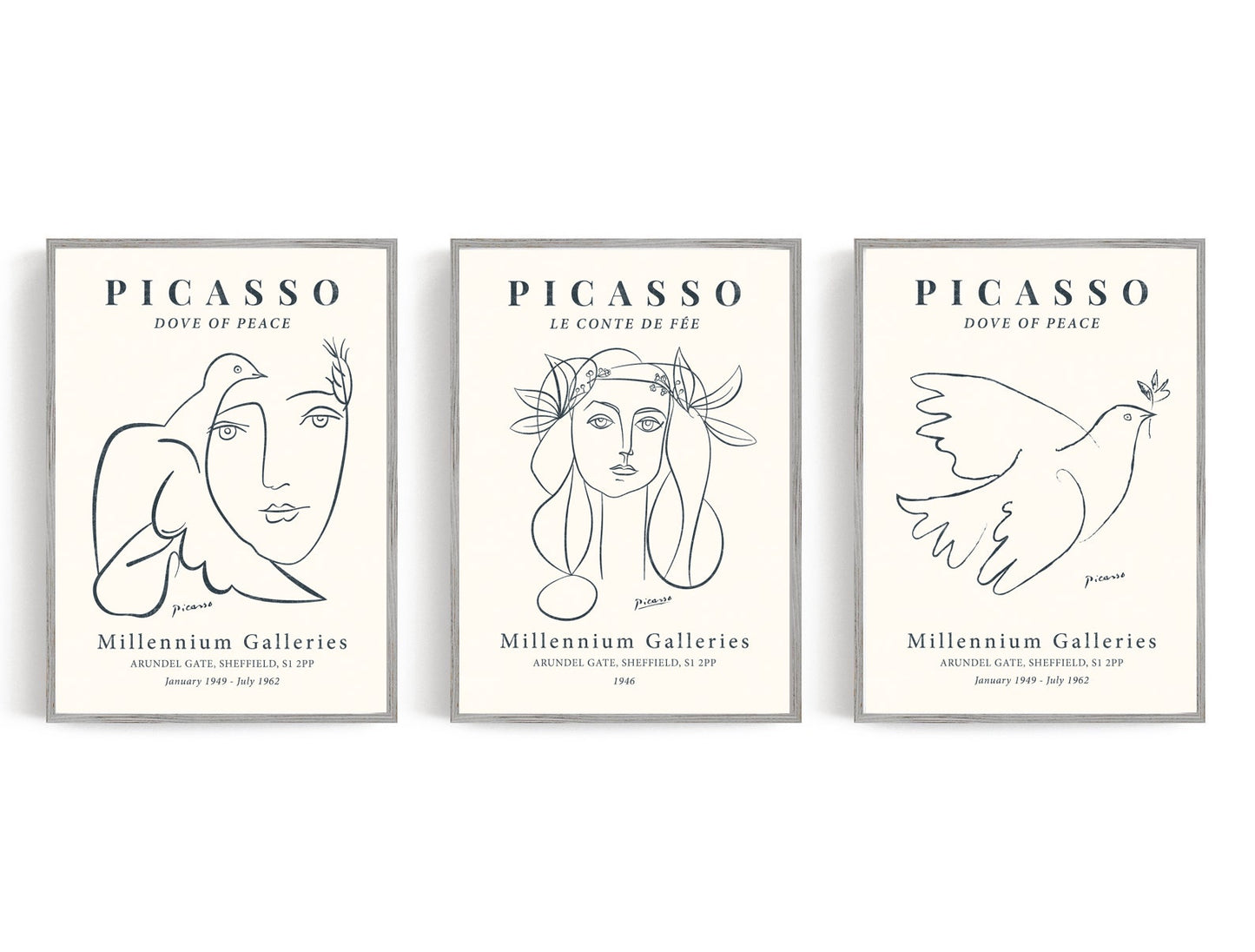 Picasso Print Set | Gallery Wall | Set of 3