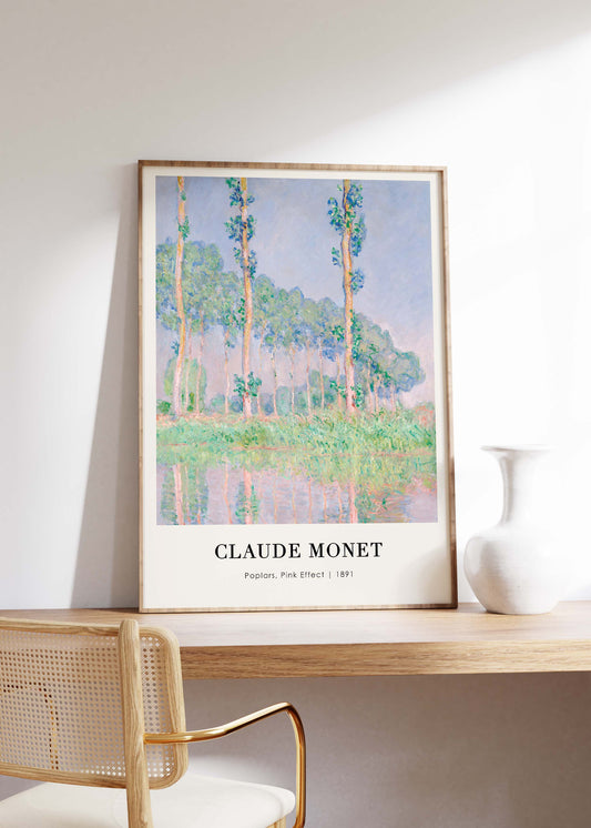 Poplars, Pink Effect (1891) | Claude Monet