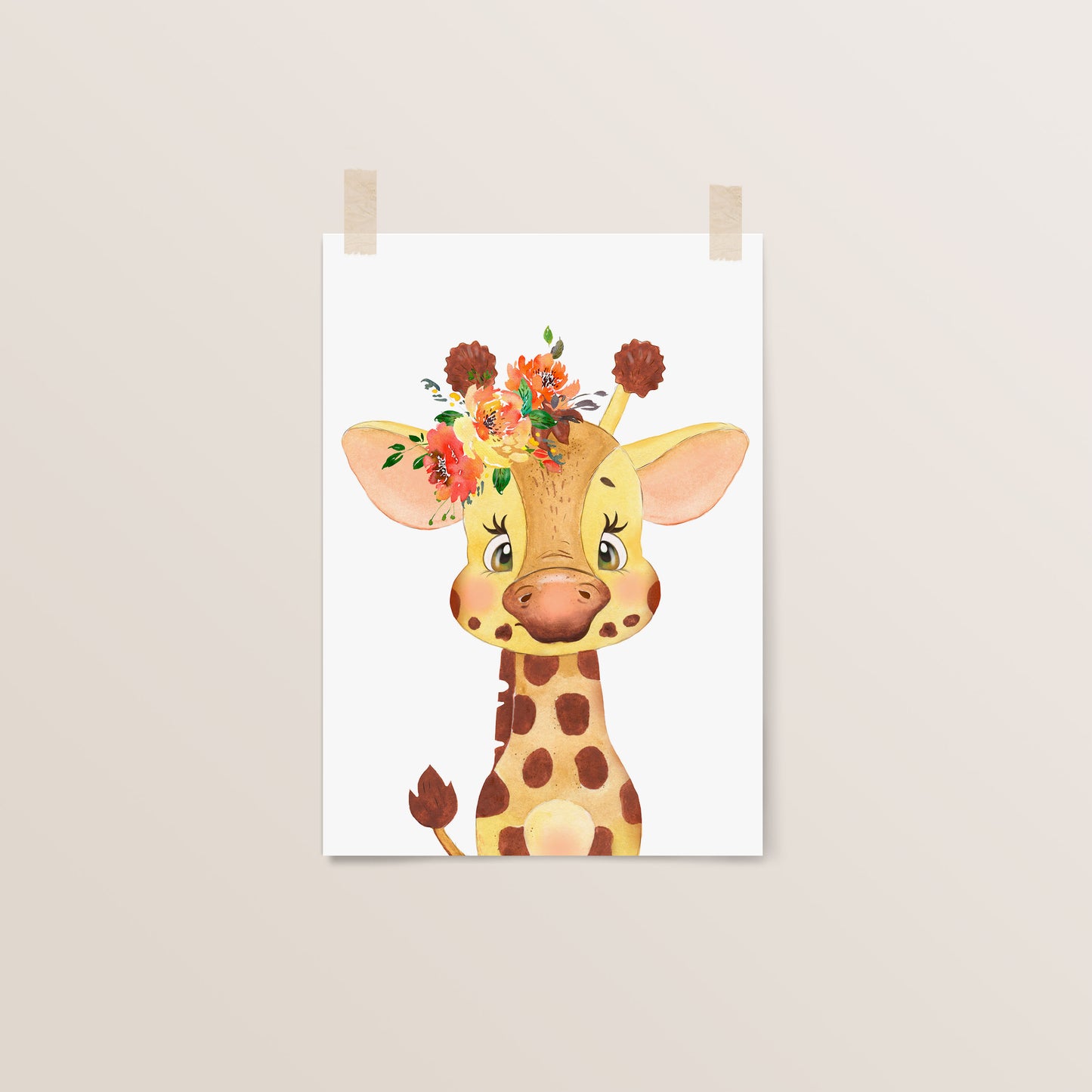 Giraffe | Safari Animals | Nursery Wall Art