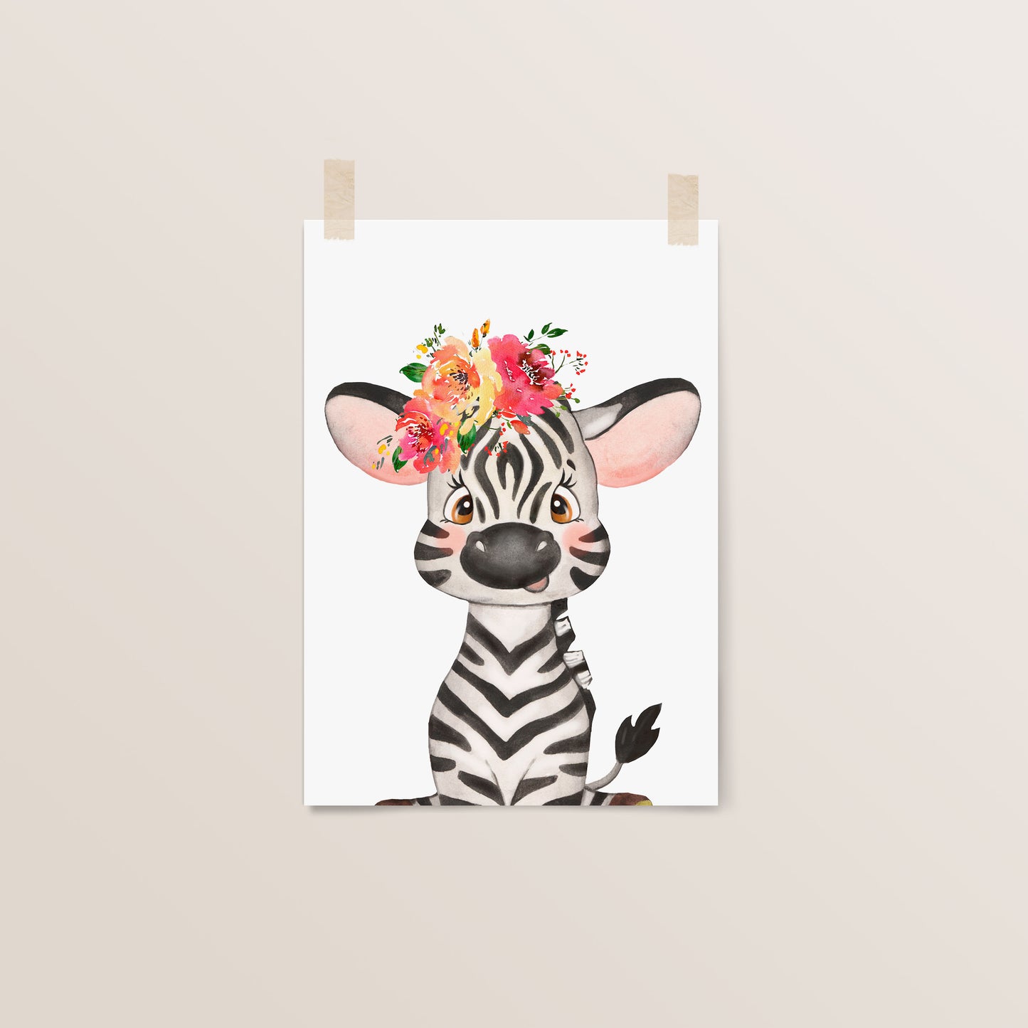 Zebra | Safari Animals | Nursery Wall Art