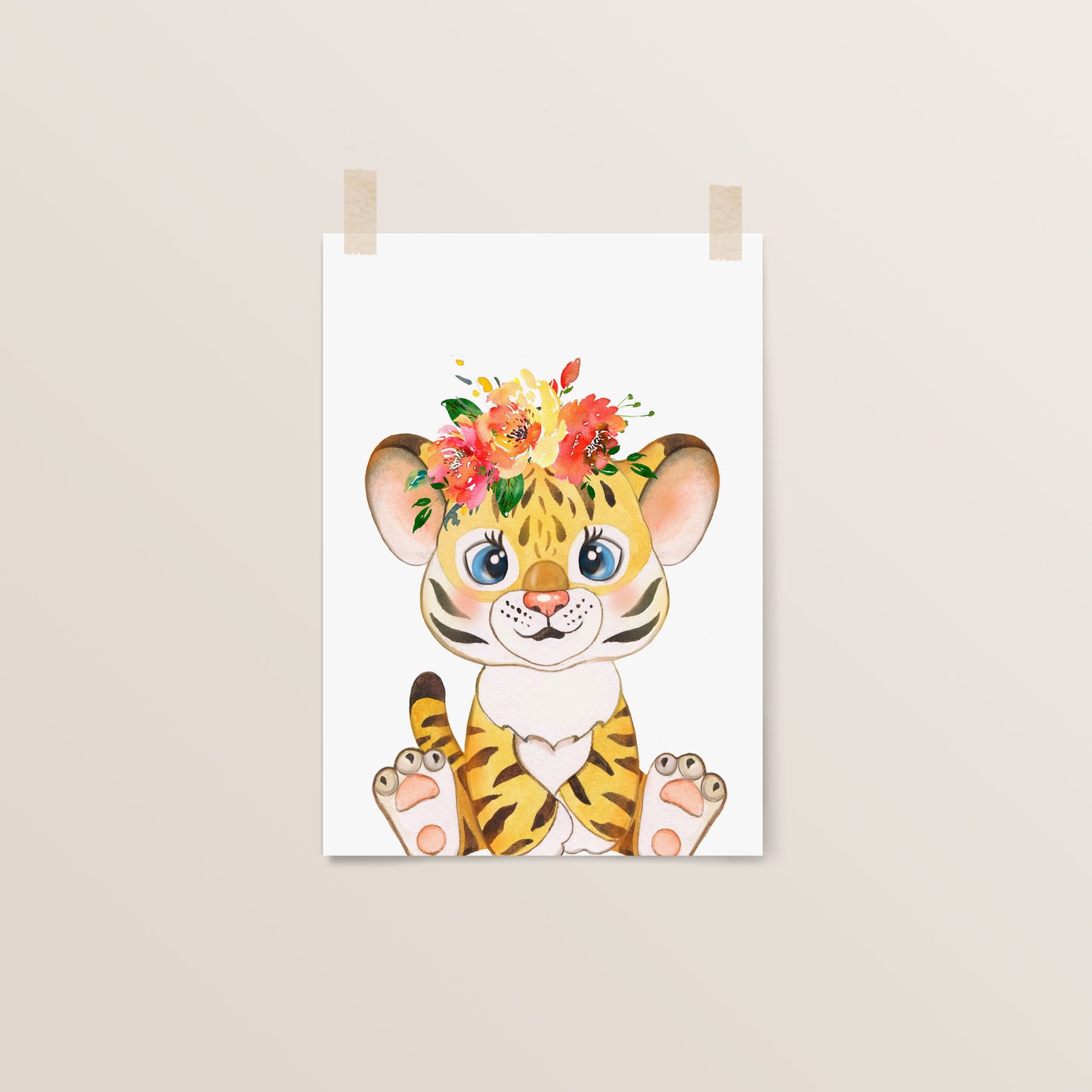 Tiger | Safari Animals | Nursery Wall Art