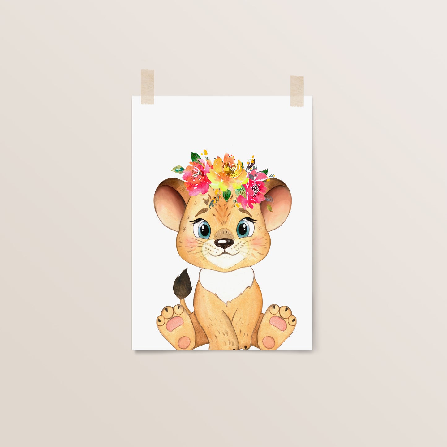 Lion | Safari Animals | Nursery Wall Art