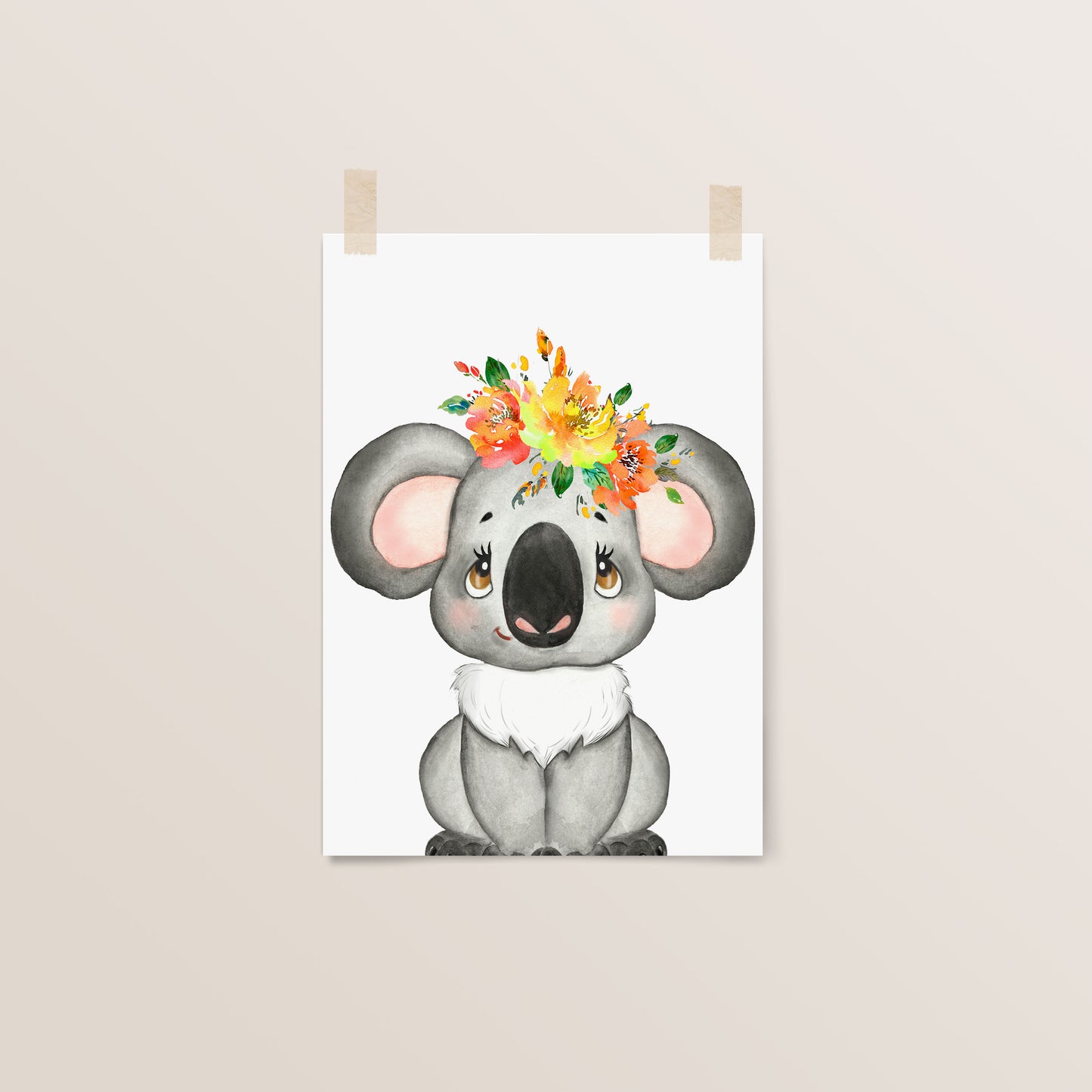 Koala | Safari Animals | Nursery Wall Art