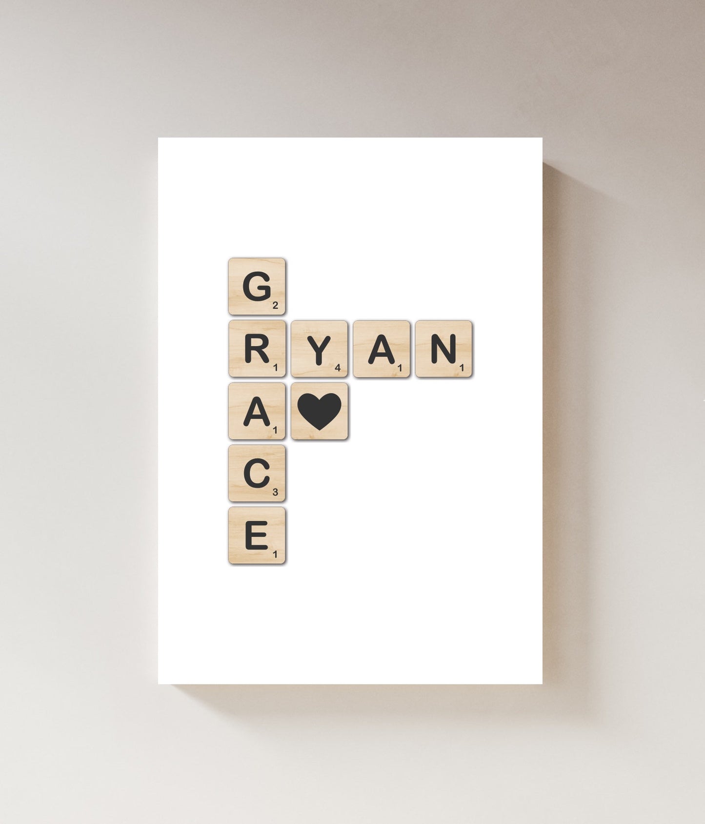 Personalised Scrabble Print