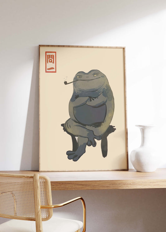 Smoking Frog | Matsumoto Hoji | Japanese Wall Art
