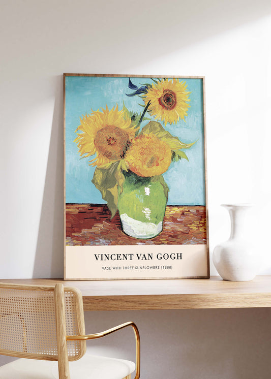 Three Sunflowers | Vincent Van Gogh