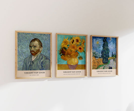 Vincent Van Gogh Print Bundle | Gallery Wall | Set of 3