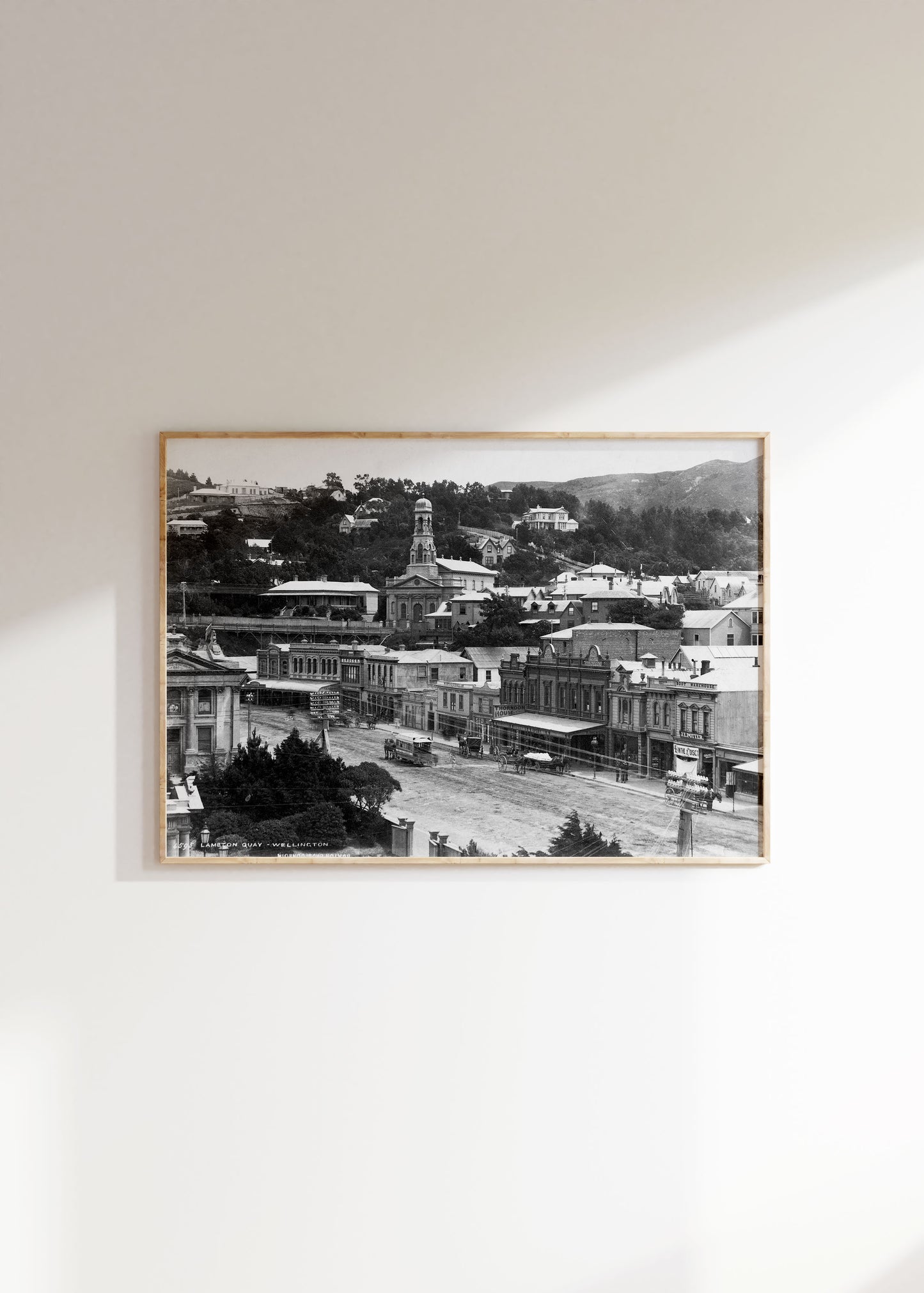 View over Lambton Quay, Wellington | Burton Brothers Photography Studio: 1870s