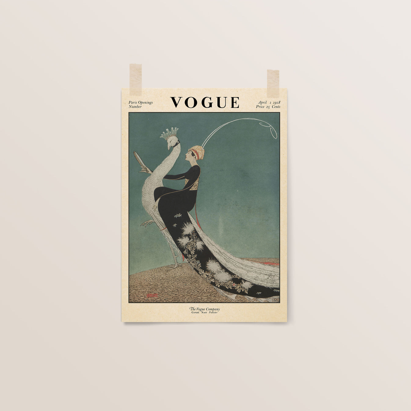 Vogue 1918 Print | Vintage Magazine Cover – Studio93