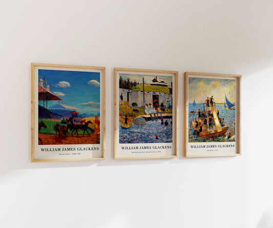 William James Glackens Bundle | Gallery Wall | Set of 3