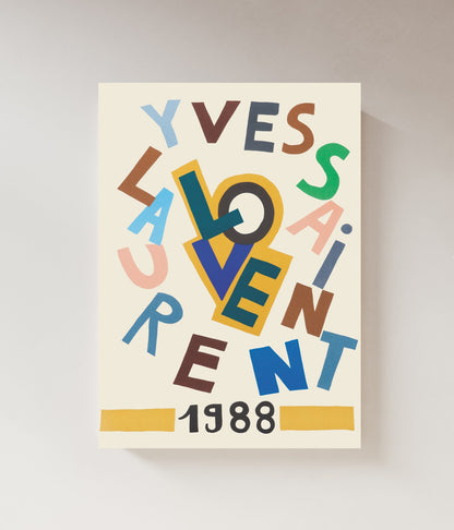 YSL 'Love' 1988 Art Print