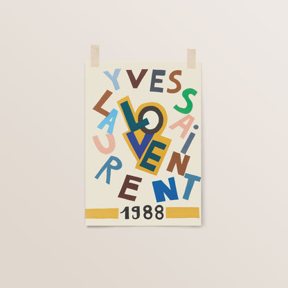 YSL 'Love' 1988 Art Print