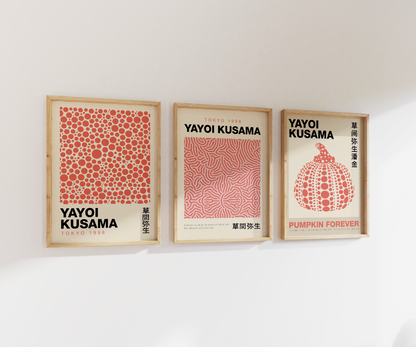 Yayoi Kusama Print Set | Gallery Wall | Set of 3