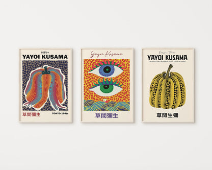 Yayoi Kusama Print Set | Gallery Wall | Set of 3