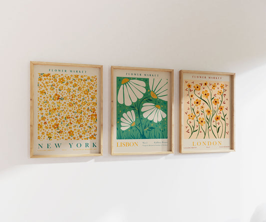 Flower Market Prints | Gallery Wall | Set of 3