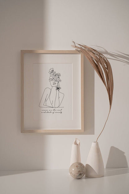 "Women are the real architects of society" | Modern Woman Wall Art