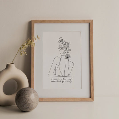 "Women are the real architects of society" | Modern Woman Wall Art