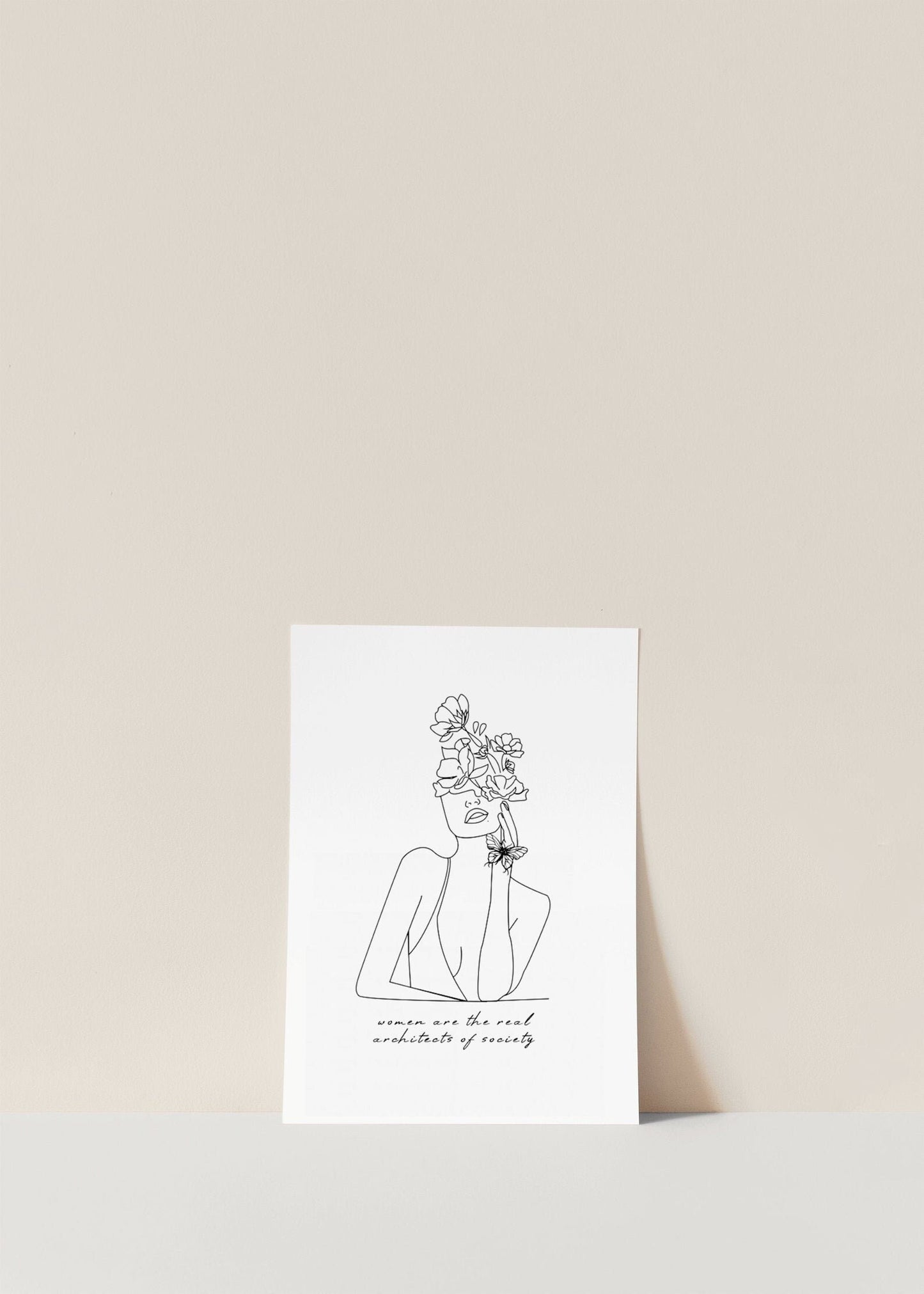 "Women are the real architects of society" | Modern Woman Wall Art