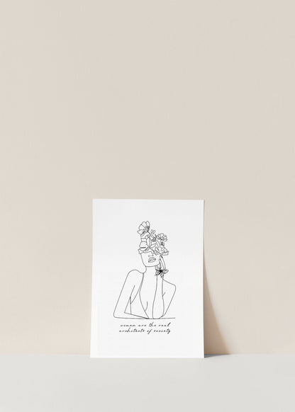 "Women are the real architects of society" | Modern Woman Wall Art