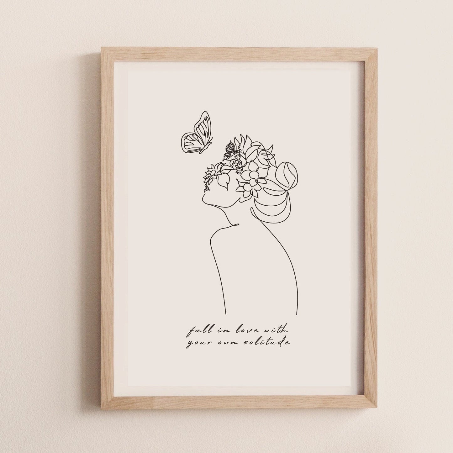 "Fall in love with your own solitude" | Head Of Flowers Art Print