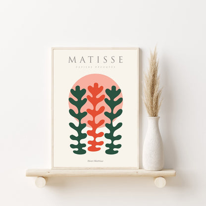 Matisse Wall Art Exhibition | Papiers Decoupes Green & Red Print