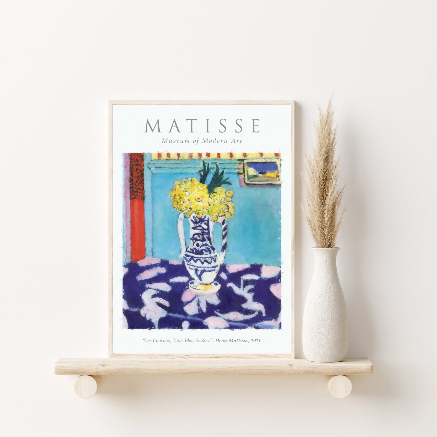 Matisse Wall Art Exhibition | Les Coucous, Tapis Bleu Et Rose Print