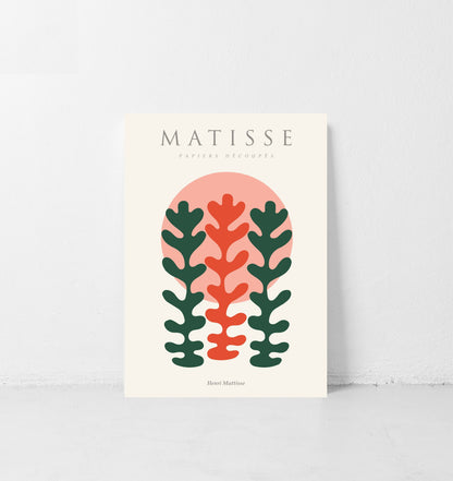 Matisse Wall Art Exhibition | Papiers Decoupes Green & Red Print