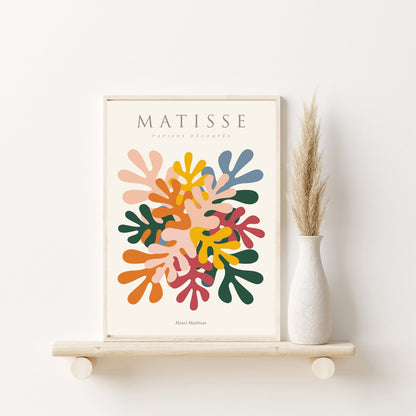 Matisse Wall Art Exhibition | Papiers Decoupes Colorful Print