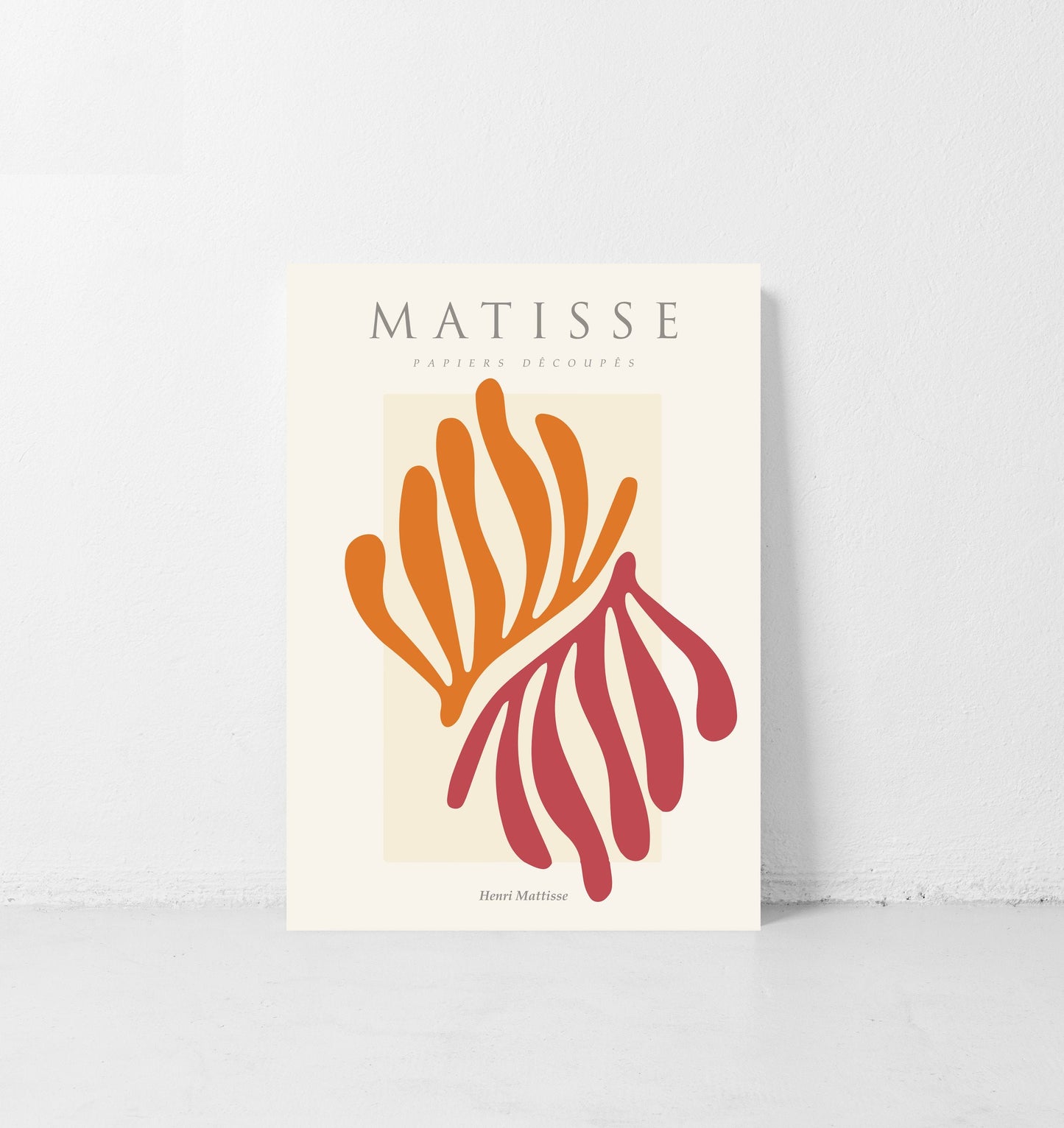 Matisse Wall Art Exhibition | Poster Painting | Papiers Decoupes Orange + Red