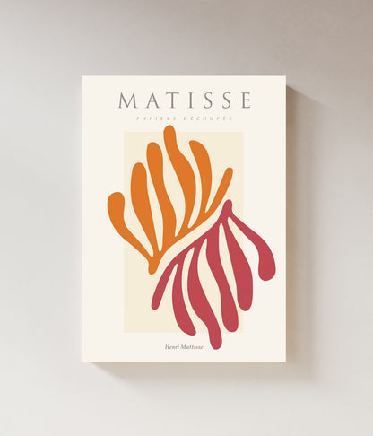 Matisse Wall Art Exhibition | Poster Painting | Papiers Decoupes Orange + Red