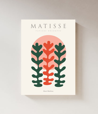 Matisse Wall Art Exhibition | Papiers Decoupes Green & Red Print